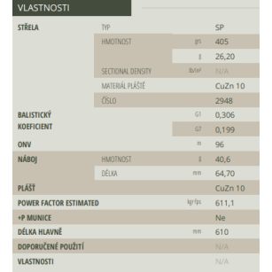 45-70 Government, SP 26,2g, Sellier&Bellot