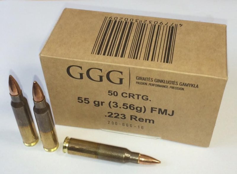 223 Remington,FMJ 55gr, GGG