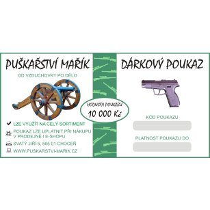 Dárkový poukaz 10 000 kč