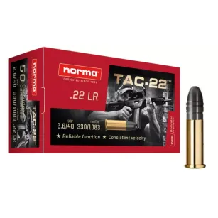 22 LR TAC-22, 2,6 g, 40 gr, NORMA