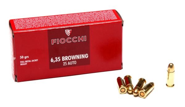 6,35mm Browning, FMJ 50grs, Fiocchi